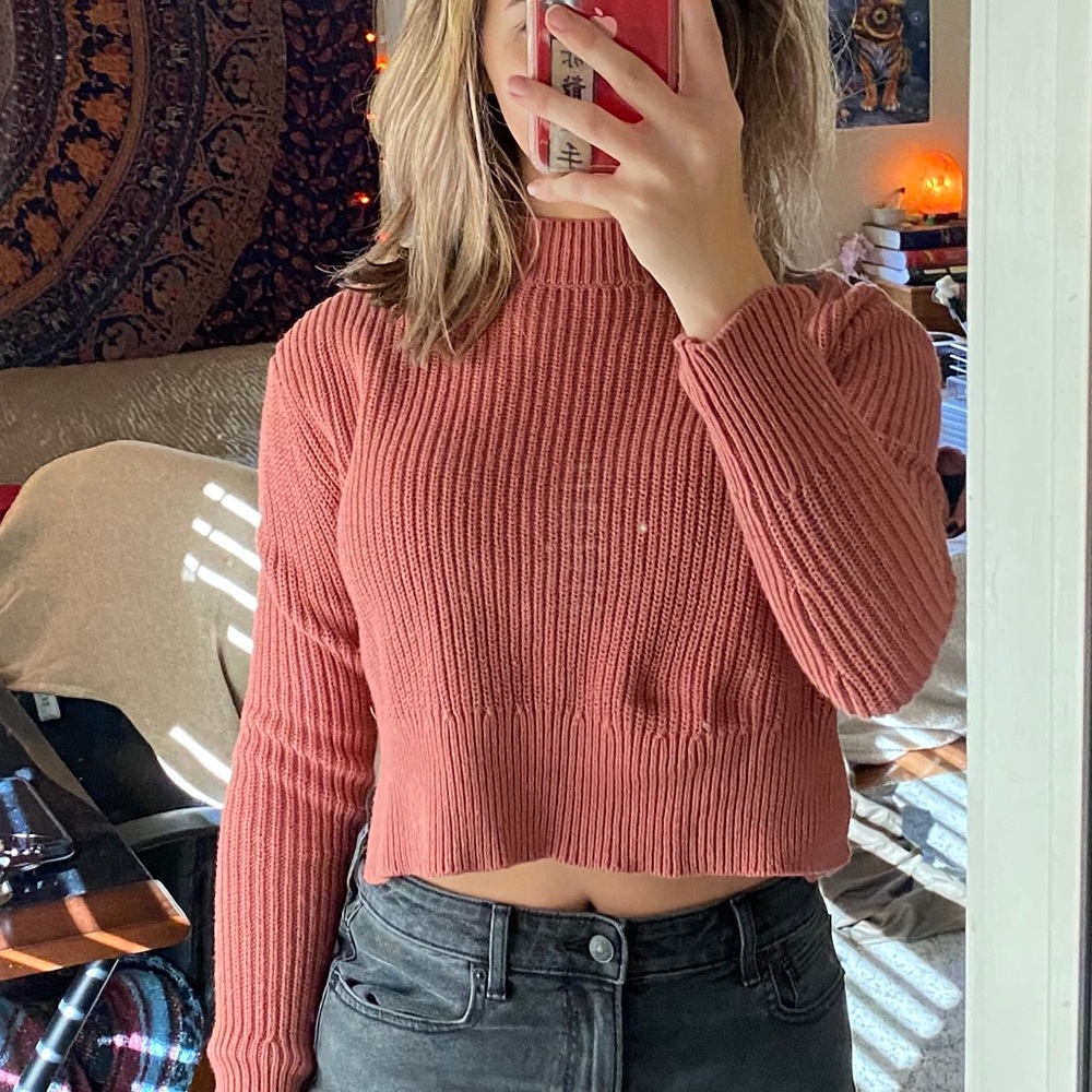 Cropped Knit Sweater